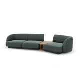 Miley Modulares 3-Sitzer Sofa, Rechte Seite, aus Chenille in Petrol (Haga 78), 303x126 cm von Micadoni – Bild 5