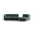 Miley Modulares 3-Sitzer Sofa, Rechte Seite, aus Chenille in Petrol (Haga 78), 303x178 cm von Micadoni – Bild 1