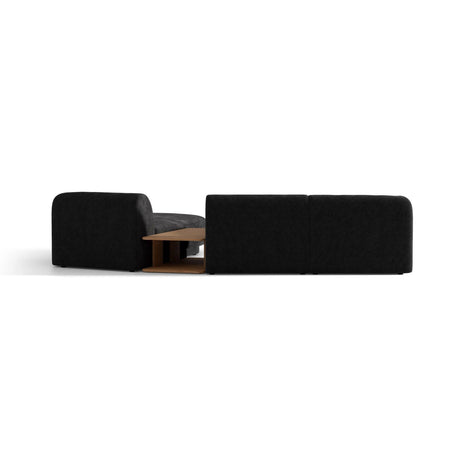 Miley Modulares 3-Sitzer Sofa, Rechte Seite, aus Chenille in Schwarz (Haga 19), 303x178 cm von Micadoni – Bild 6