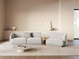 Miley Modulares 3-Sitzer Sofa, Rechte Seite, aus Chenille in Silber (Eden 17 Silver), 303x126 cm von Micadoni – Bild 2
