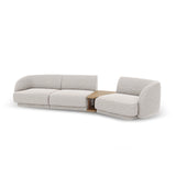 Miley Modulares 3-Sitzer Sofa, Rechte Seite, aus Chenille in Silber (Eden 17 Silver), 303x126 cm von Micadoni – Bild 5