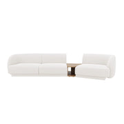 Miley Modulares 3-Sitzer Sofa, Rechte Seite, aus Samt, Boucle oder Chenille, 303x126 cm von Micadoni – Bild 1