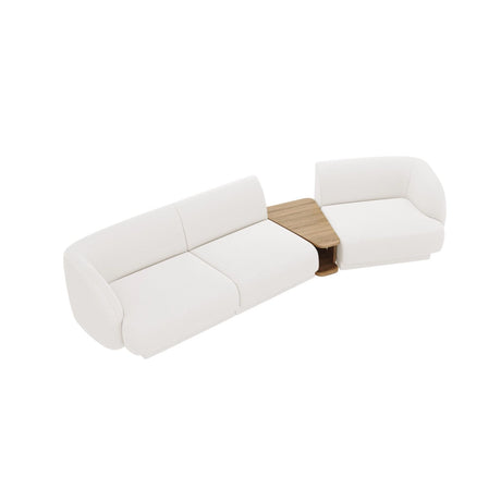 Miley Modulares 3-Sitzer Sofa, Rechte Seite, aus Samt, Boucle oder Chenille, 303x126 cm von Micadoni – Bild 3