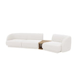 Miley Modulares 3-Sitzer Sofa, Rechte Seite, aus Samt, Boucle oder Chenille, 303x126 cm von Micadoni – Bild 4