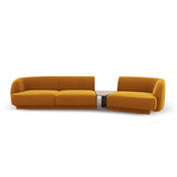 Miley Modulares 3-Sitzer Sofa, Rechte Seite, aus Samt in Gelb (Bluvel 68), 303x126 cm von Micadoni – Bild 1