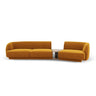 Miley Modulares 3-Sitzer Sofa, Rechte Seite, aus Samt in Gelb (Bluvel 68), 303x126 cm von Micadoni – Bild 1