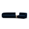 Miley Modulares 3-Sitzer Sofa, Rechte Seite, aus Samt in Königsblau (Bluvel 86), 303x126 cm von Micadoni – Bild 1