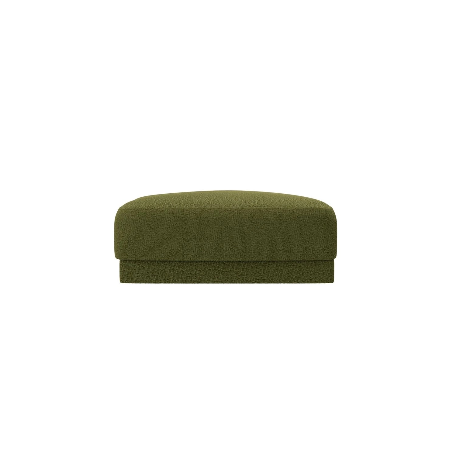 Miley Pouf aus Boucle in Dunkles olivgrün (Baloo 2090), 90x90 cm von Micadoni – Bild 1