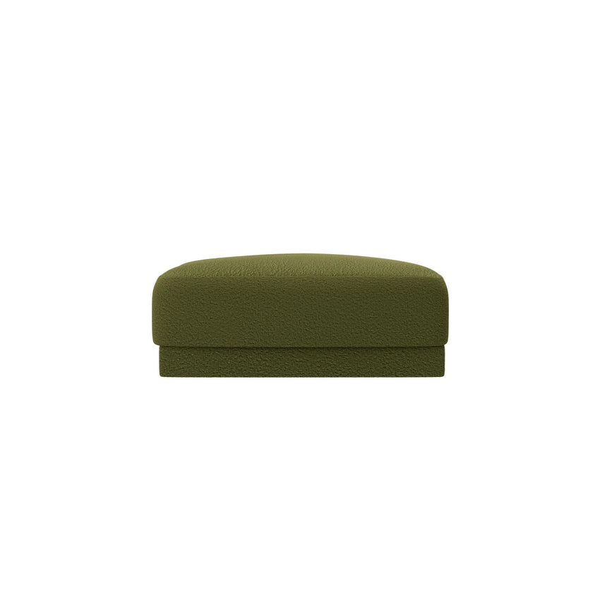 Miley Pouf aus Boucle in Dunkles olivgrün (Baloo 2090), 90x90 cm von Micadoni – Bild 1