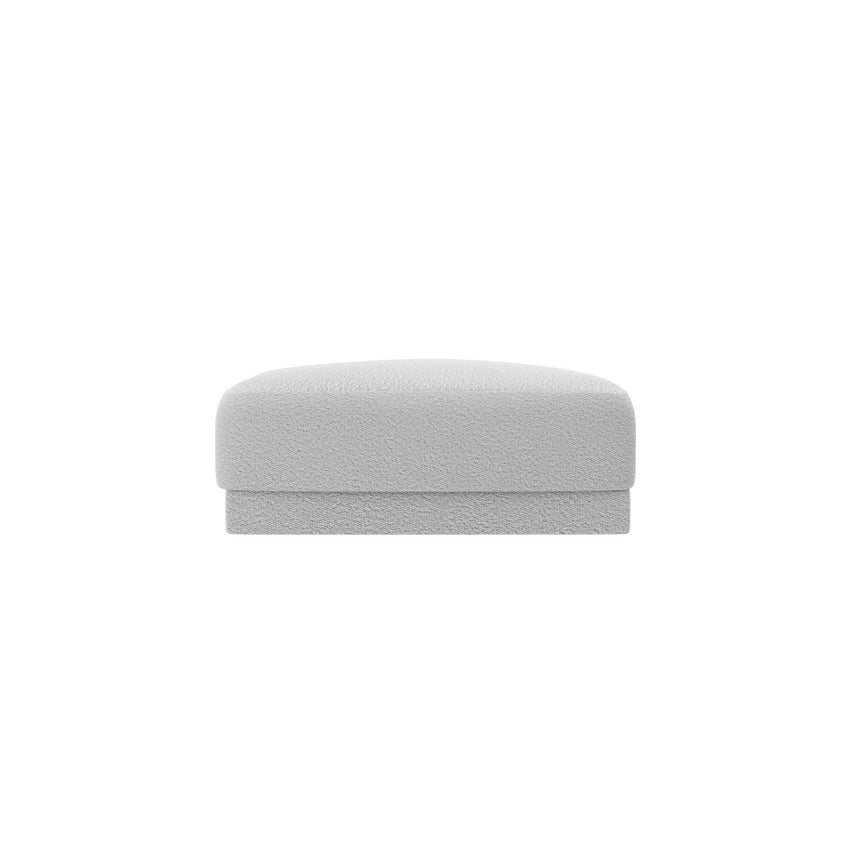 Miley Pouf aus Boucle in Hellgrau (Baloo 2085), 90x90 cm von Micadoni – Bild 1
