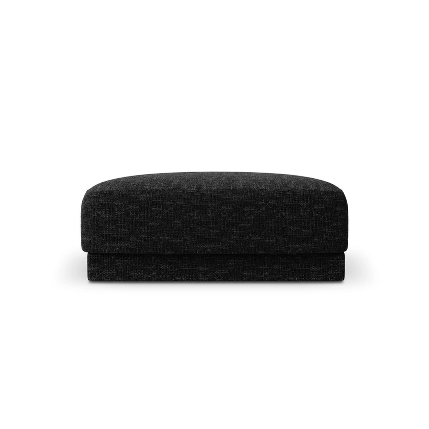 Miley Pouf aus Chenille in Anthrazit (Eden 21 Black), 90x90 cm von Micadoni – Bild 1