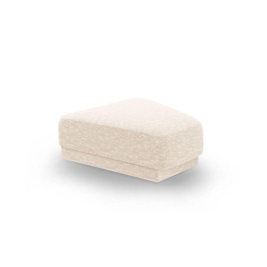 Miley Pouf aus Chenille in Elfenbein (Eden 1 Ivory), 88x79 cm von Micadoni – Bild 1