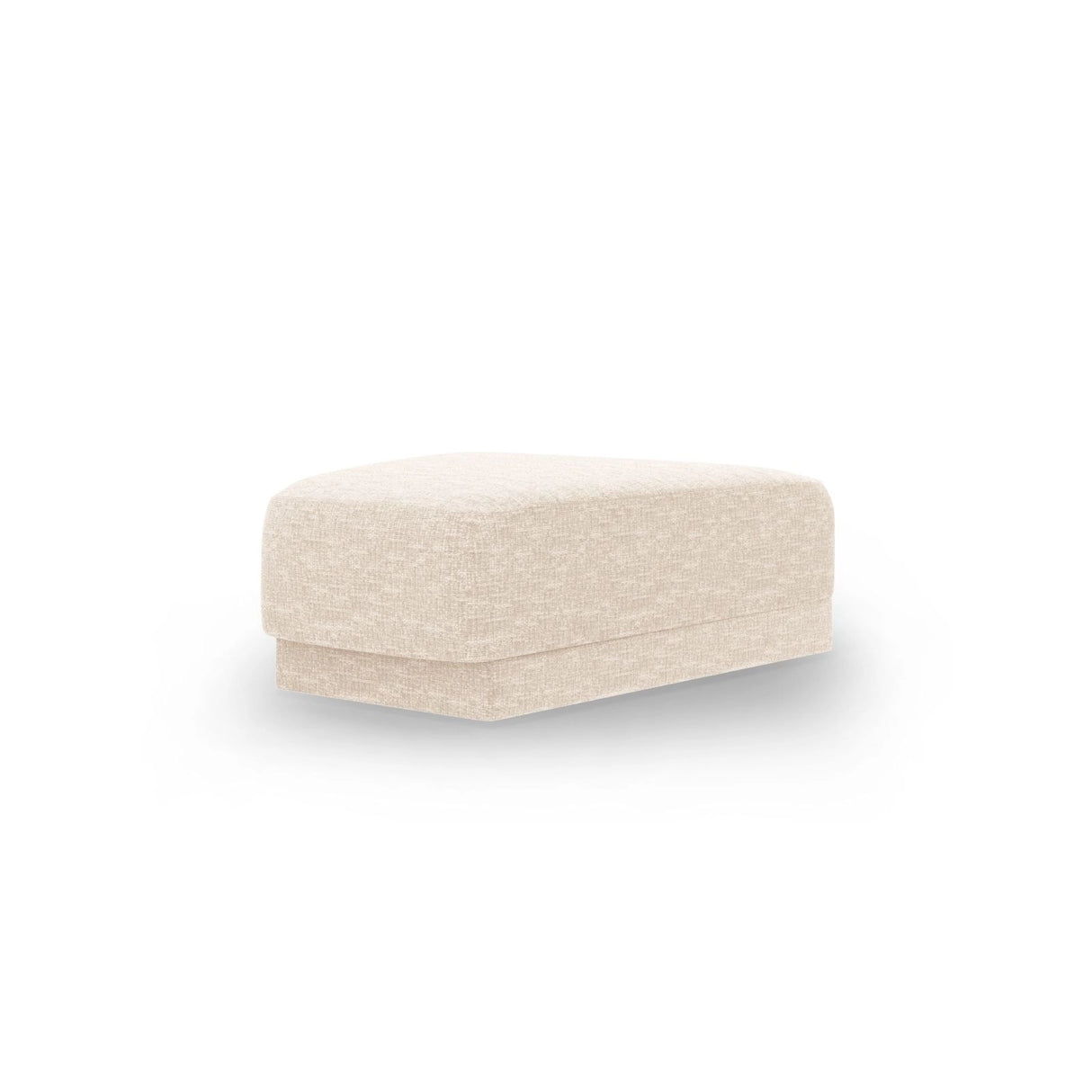 Miley Pouf aus Chenille in Elfenbein (Eden 1 Ivory), 88x79 cm von Micadoni – Bild 3