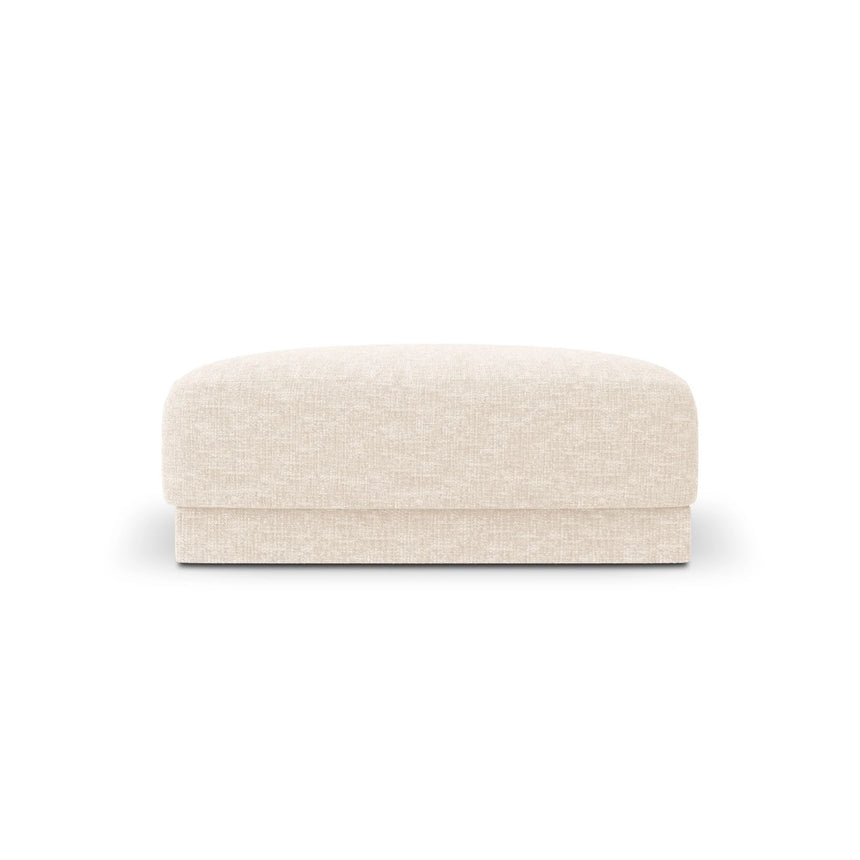 Miley Pouf aus Chenille in Elfenbein (Eden 1 Ivory), 90x90 cm von Micadoni – Bild 1