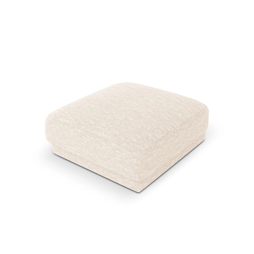 Miley Pouf aus Chenille in Elfenbein (Eden 1 Ivory), 90x90 cm von Micadoni – Bild 4
