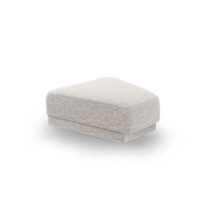 Miley Pouf aus Chenille in Hellgrau (Haga 06), 88x79 cm von Micadoni – Bild 1