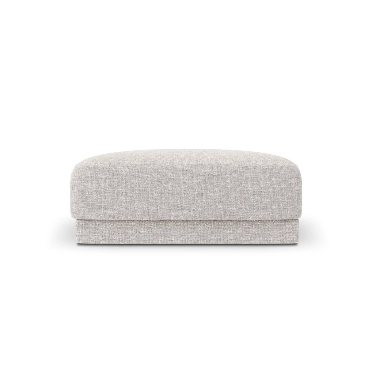 Miley Pouf aus Chenille in Hellgrau (Haga 06), 90x90 cm von Micadoni – Bild 1