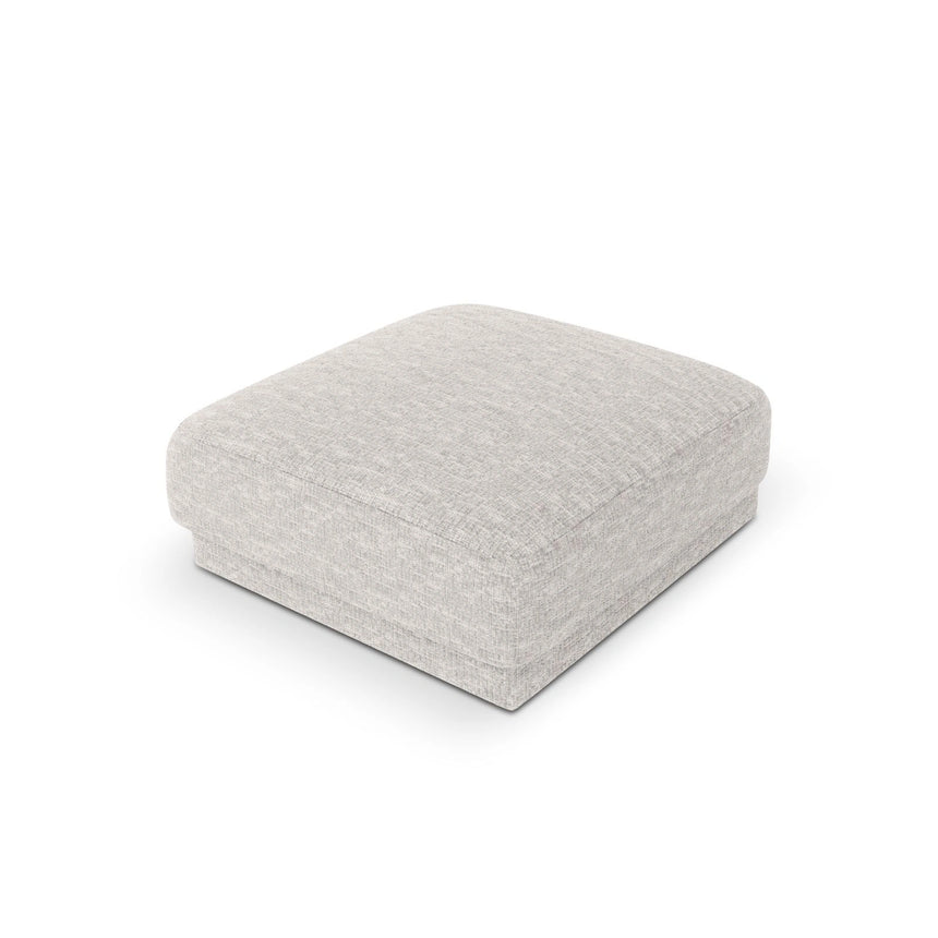 Miley Pouf aus Chenille in Hellgrau (Haga 06), 90x90 cm von Micadoni – Bild 4