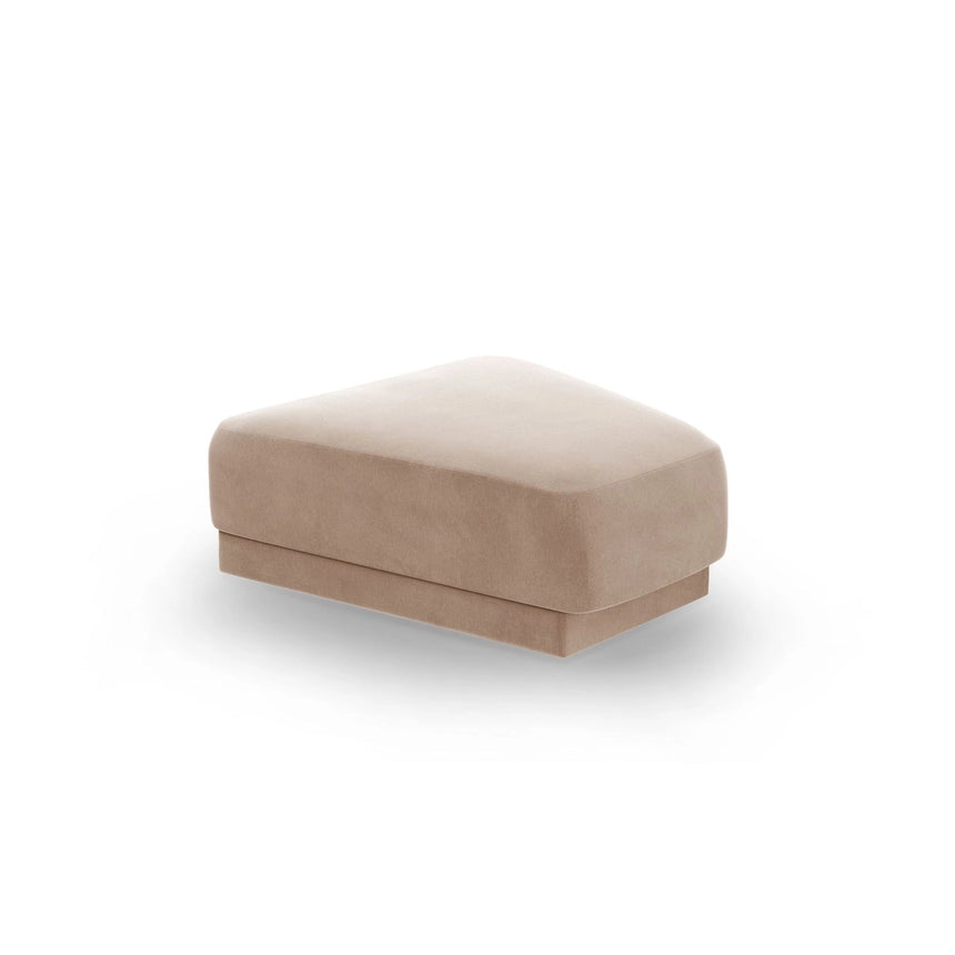 Miley Pouf aus Samt in Cappuccino (Bluvel 40), 88x79 cm von Micadoni – Bild 1