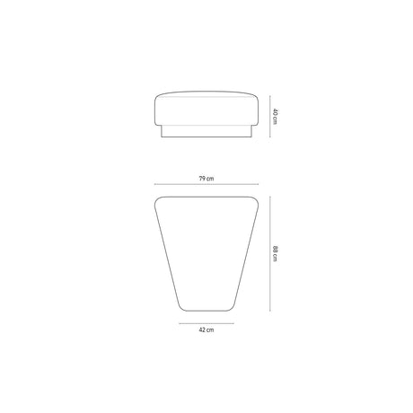 Miley Pouf aus Samt in Gelb (Bluvel 68), 88x79 cm von Micadoni – Bild 2