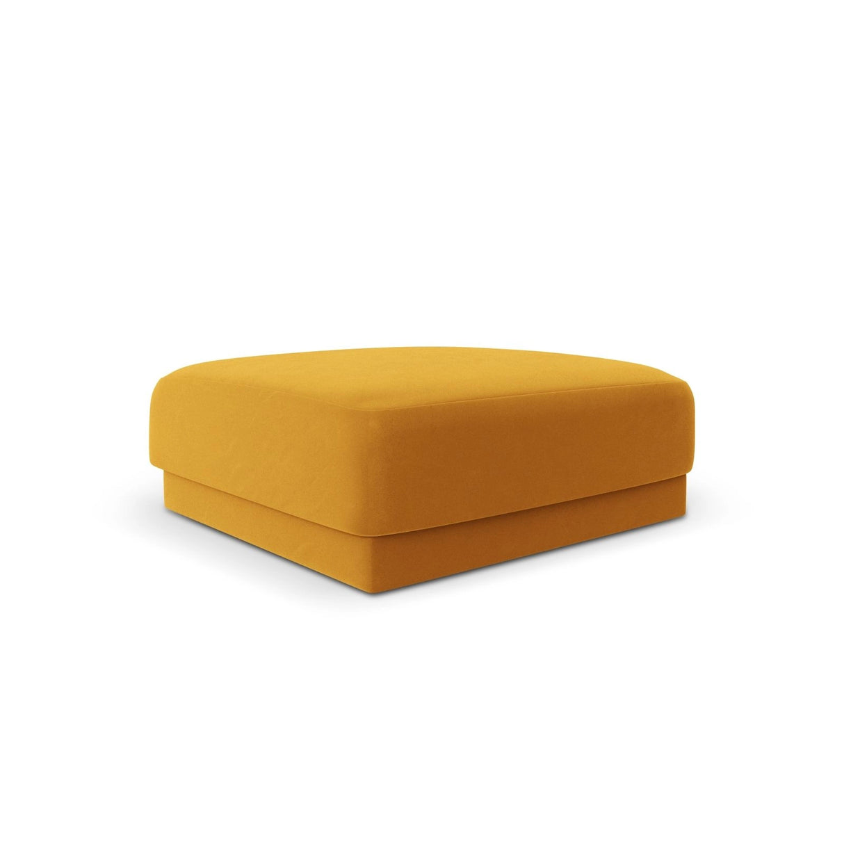 Miley Pouf aus Samt in Gelb (Bluvel 68), 90x90 cm von Micadoni – Bild 3