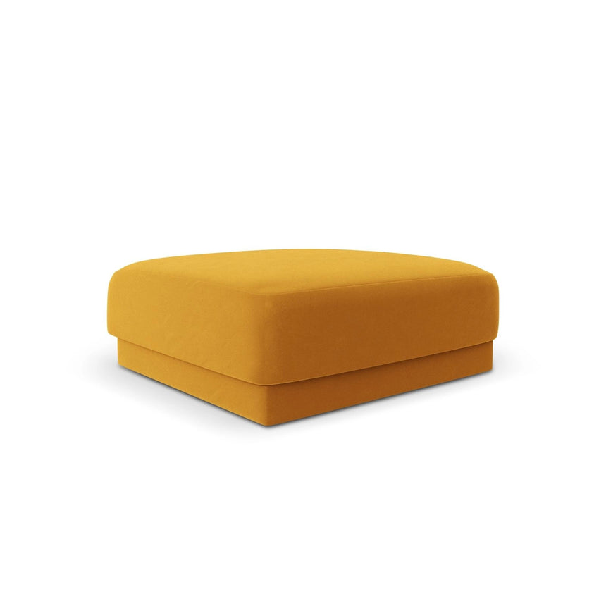Miley Pouf aus Samt in Gelb (Bluvel 68), 90x90 cm von Micadoni – Bild 3