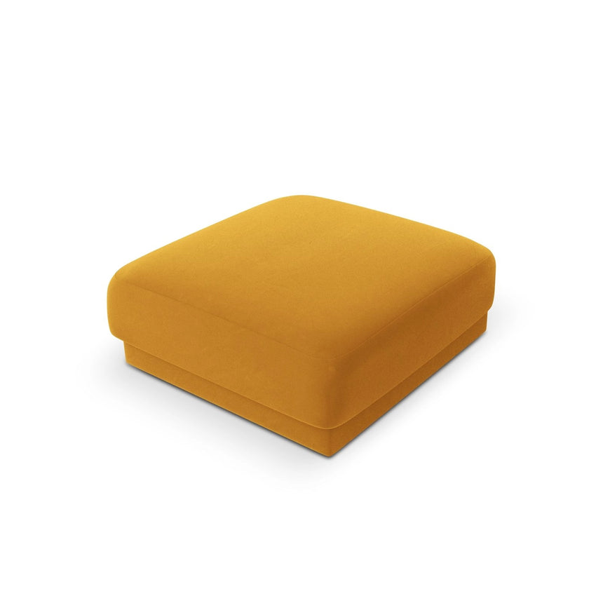 Miley Pouf aus Samt in Gelb (Bluvel 68), 90x90 cm von Micadoni – Bild 4