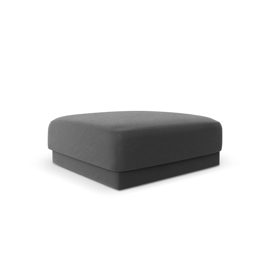Miley Pouf aus Samt in Grau (Bluvel 14), 90x90 cm von Micadoni – Bild 3