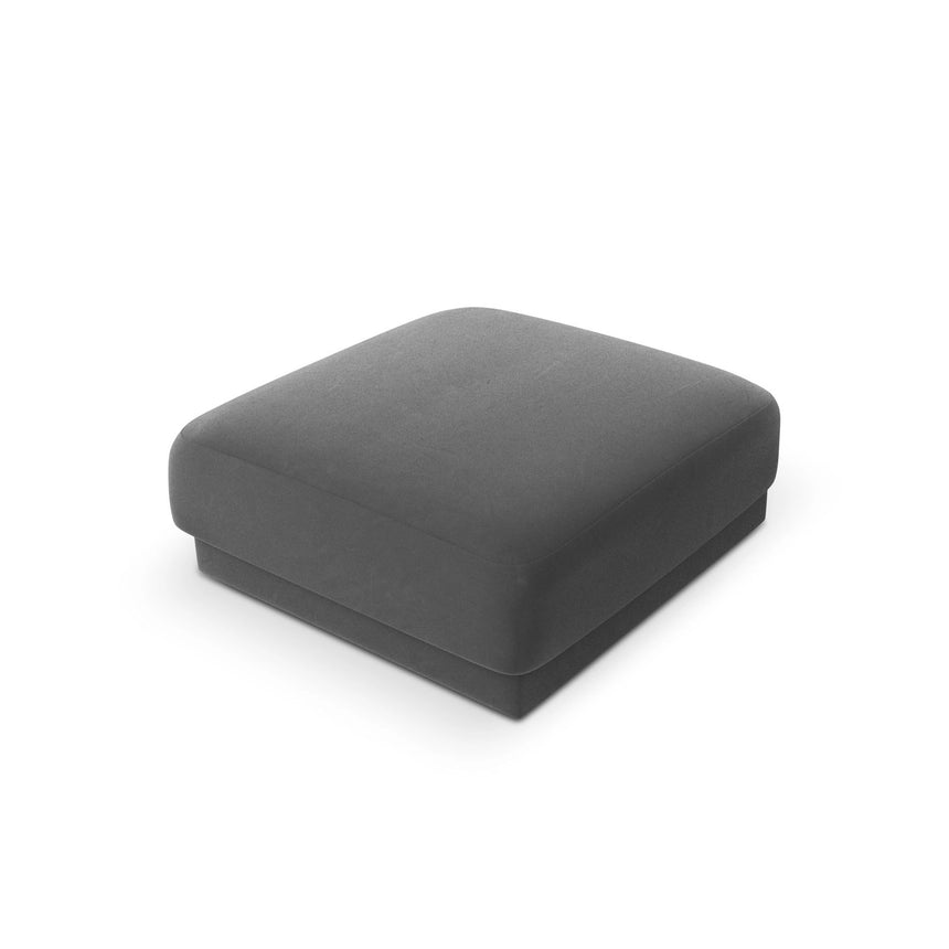 Miley Pouf aus Samt in Grau (Bluvel 14), 90x90 cm von Micadoni – Bild 4