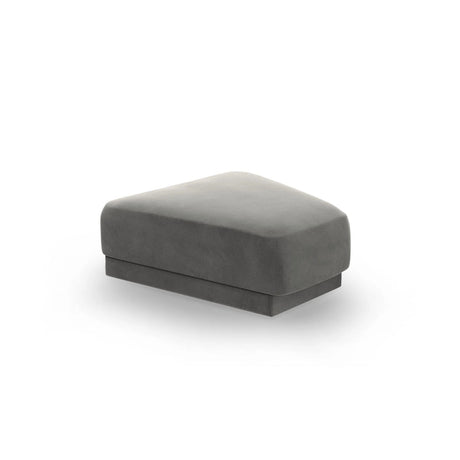 Miley Pouf aus Samt in Hellgrau (Bluvel 13), 88x79 cm von Micadoni – Bild 1