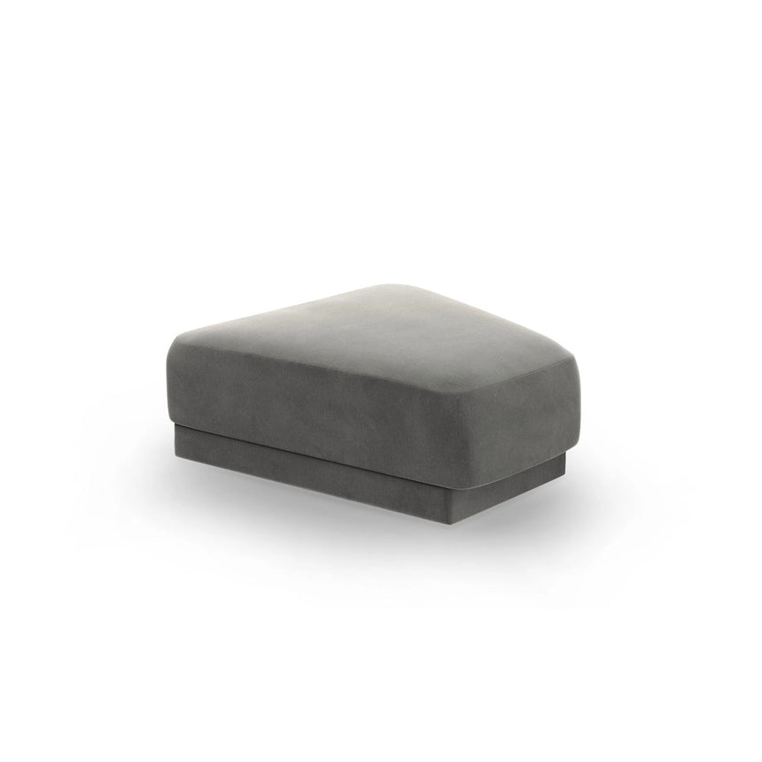 Miley Pouf aus Samt in Hellgrau (Bluvel 13), 88x79 cm von Micadoni – Bild 1