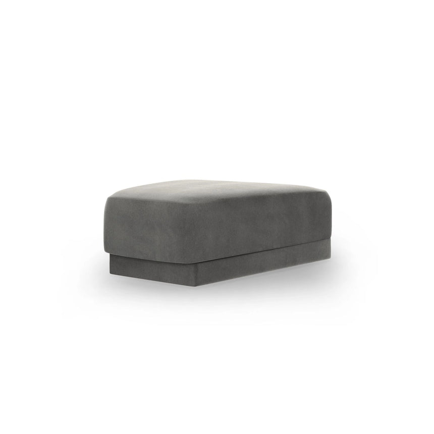 Miley Pouf aus Samt in Hellgrau (Bluvel 13), 88x79 cm von Micadoni – Bild 3