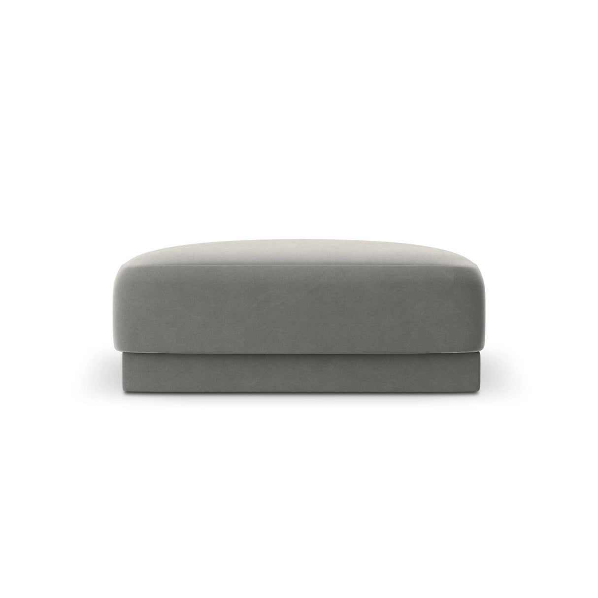 Miley Pouf aus Samt in Hellgrau (Bluvel 13), 90x90 cm von Micadoni – Bild 1