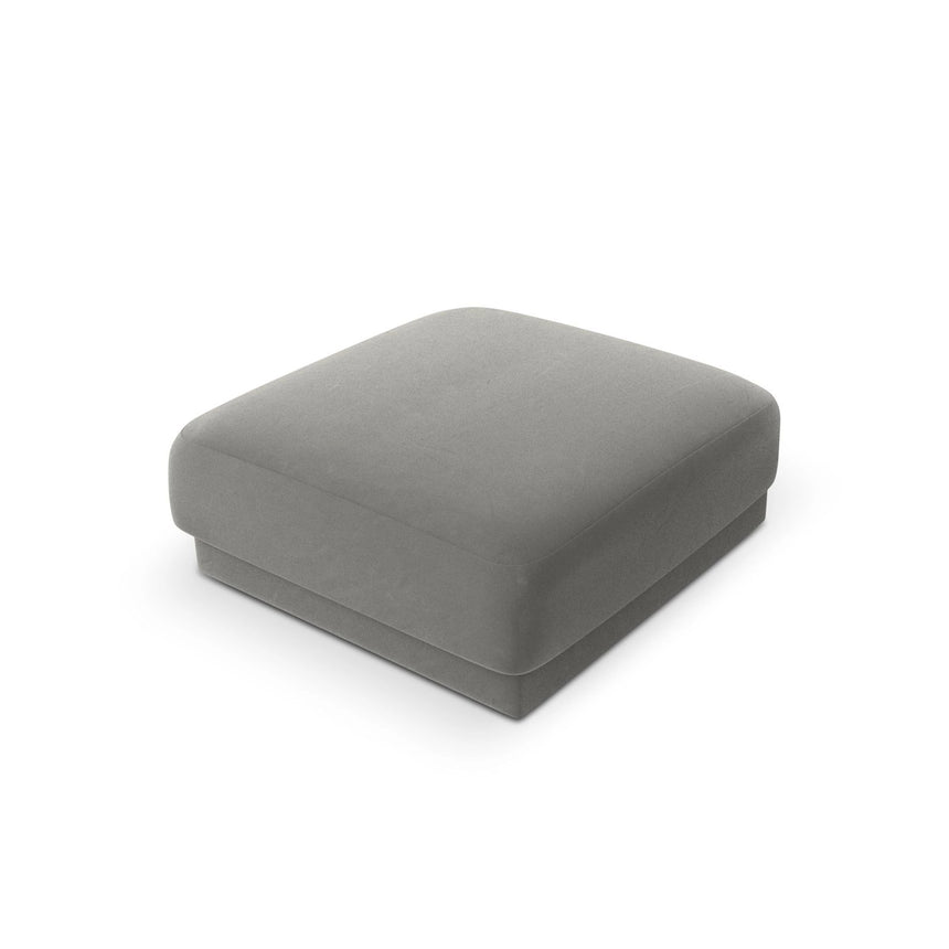 Miley Pouf aus Samt in Hellgrau (Bluvel 13), 90x90 cm von Micadoni – Bild 4