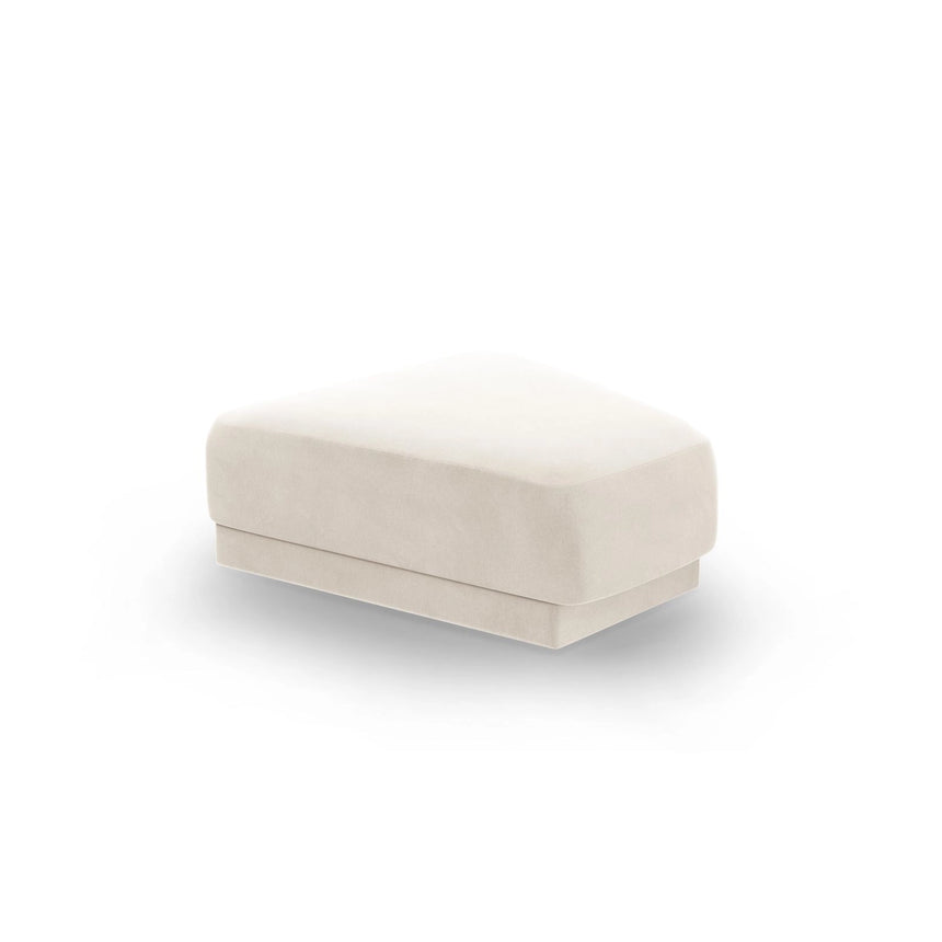 Miley Pouf aus Samt in Leichtes Beige (Bluvel 22), 88x79 cm von Micadoni – Bild 1