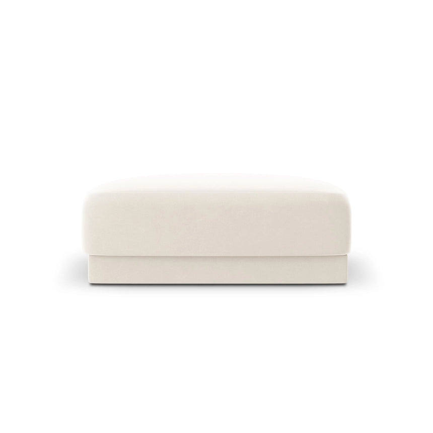 Miley Pouf aus Samt in Leichtes Beige (Bluvel 22), 90x90 cm von Micadoni – Bild 1