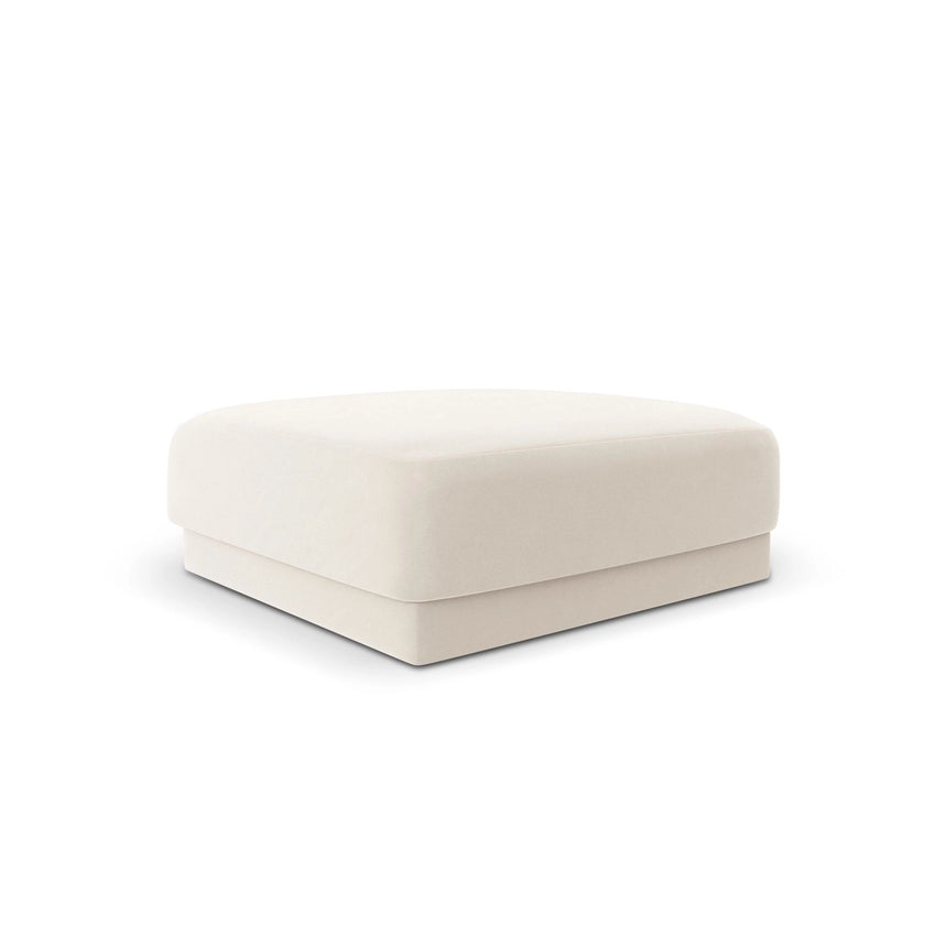 Miley Pouf aus Samt in Leichtes Beige (Bluvel 22), 90x90 cm von Micadoni – Bild 3