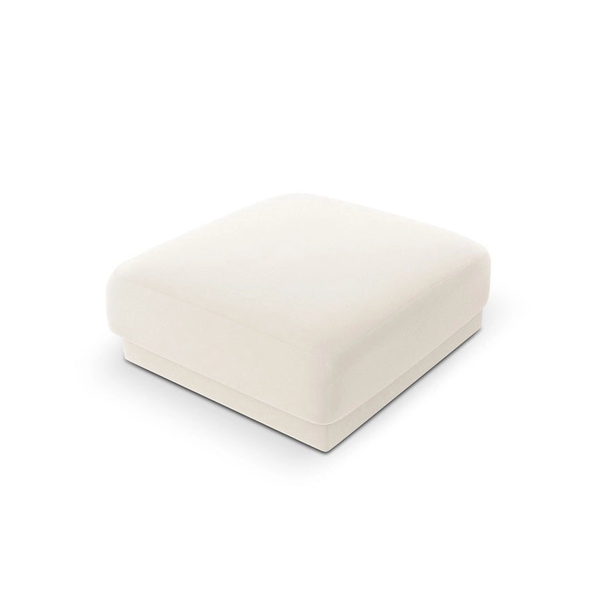 Miley Pouf aus Samt in Leichtes Beige (Bluvel 22), 90x90 cm von Micadoni – Bild 4