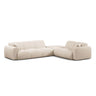 Molino 6-Sitzer Ecksofa, Linke Seite, aus Boucle in Beige (Baloo 2074), 315x250 cm von Micadoni – Bild 1