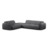 Molino 6-Sitzer Ecksofa, Linke Seite, aus Boucle in Dunkelgrau (Baloo 2083), 315x250 cm von Micadoni – Bild 1