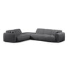 Molino 6-Sitzer Ecksofa, Linke Seite, aus Boucle in Dunkelgrau (Baloo 2083), 315x250 cm von Micadoni – Bild 1