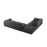 Molino 6-Sitzer Ecksofa, Linke Seite, aus Boucle in Dunkelgrau (Baloo 2083), 315x250 cm von Micadoni – Bild 4
