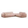Molino 6-Sitzer Ecksofa, Linke Seite, aus Boucle in Puderrosa (Baloo 2072), 315x250 cm von Micadoni – Bild 1