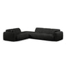 Molino 6-Sitzer Ecksofa, Linke Seite, aus Boucle in Schwarz (Baloo 2082), 315x250 cm von Micadoni – Bild 1
