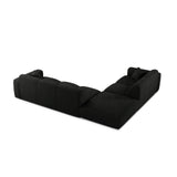 Molino 6-Sitzer Ecksofa, Linke Seite, aus Boucle in Schwarz (Baloo 2082), 315x250 cm von Micadoni – Bild 4