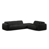 Molino 6-Sitzer Ecksofa, Linke Seite, aus Boucle in Schwarz (Baloo 2082), 315x250 cm von Micadoni – Bild 1