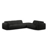 Molino 6-Sitzer Ecksofa, Linke Seite, aus Boucle in Schwarz (Baloo 2082), 315x250 cm von Micadoni – Bild 1