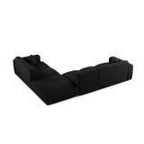 Molino 6-Sitzer Ecksofa, Linke Seite, aus Boucle in Schwarz (Baloo 2082), 315x250 cm von Micadoni – Bild 4