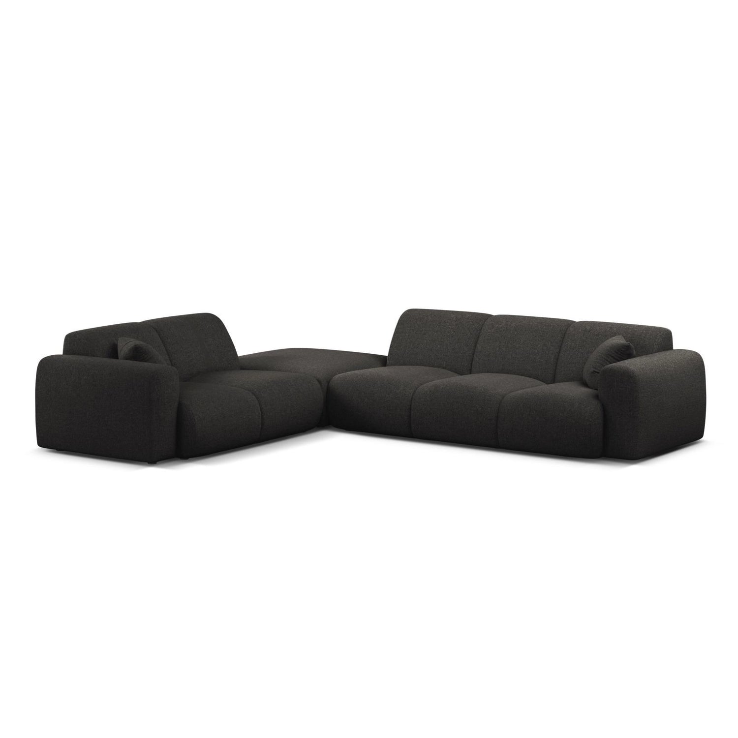 Molino 6-Sitzer Ecksofa, Linke Seite, aus Chenille in Anthrazit (Eden 21 Black), 315x250 cm von Micadoni – Bild 1