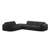 Molino 6-Sitzer Ecksofa, Linke Seite, aus Chenille in Anthrazit (Eden 21 Black), 315x250 cm von Micadoni – Bild 1